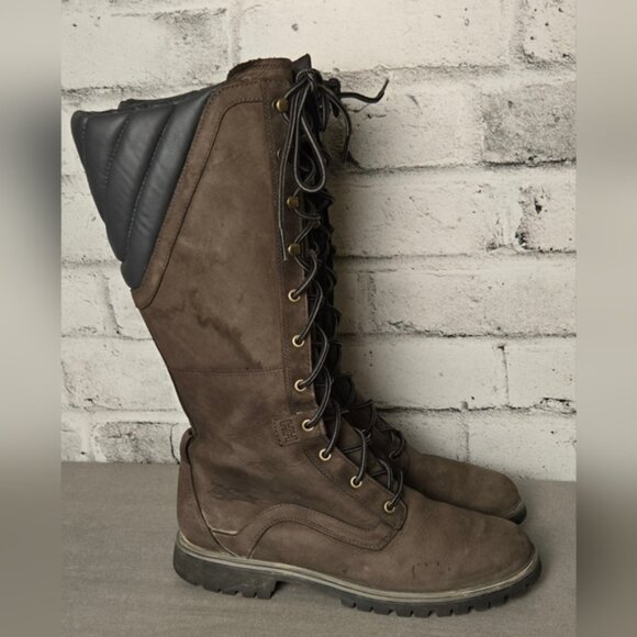 Helly Hansen Brown Tall Lace-Up Boots Women’s 9 Waterproof Leather Winter Hiking - Picture 5 of 9